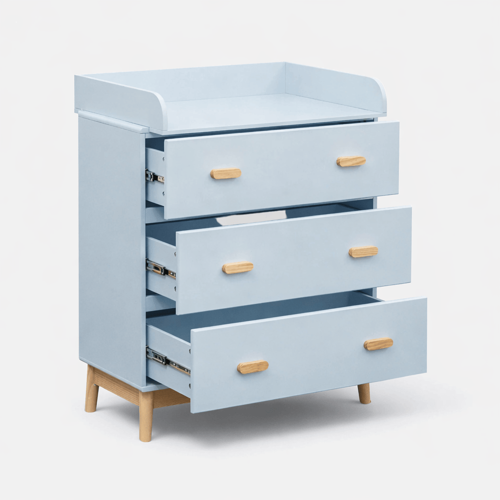 Commode à langer 3 tiroirs Bleu
