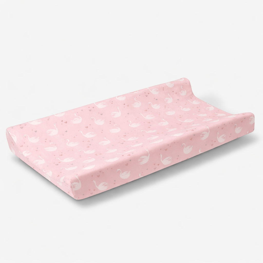 Housse matelas à langer fille Rose