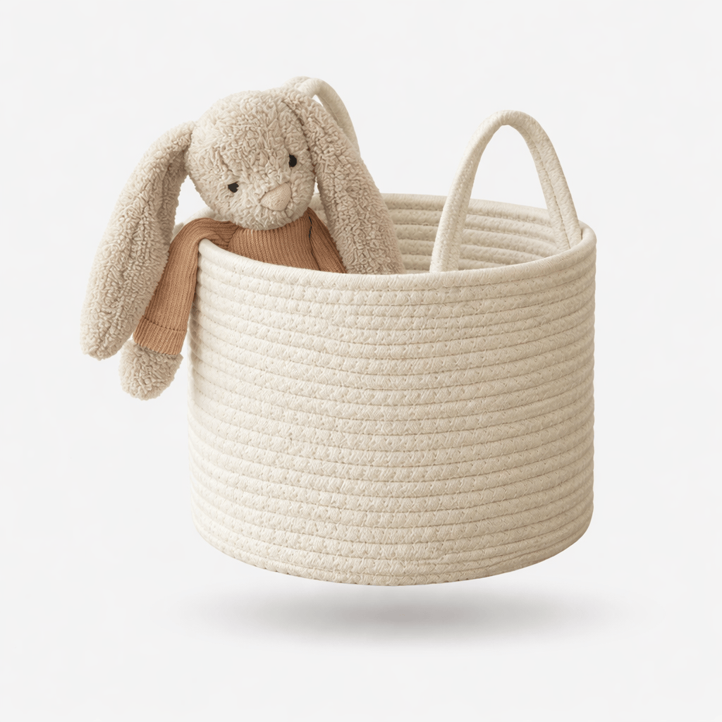 Panier à langer blanc uni