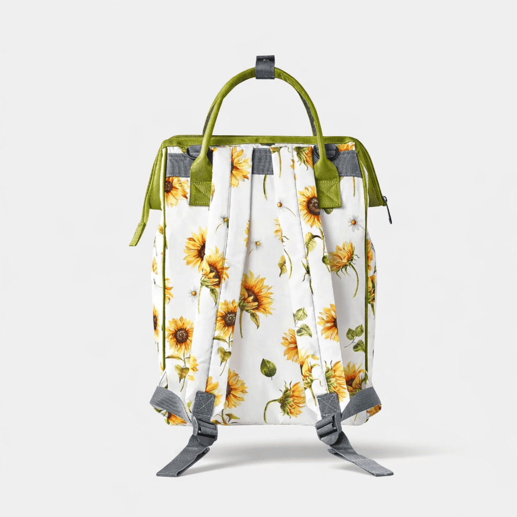 Sac à langer fleuri Blanc-Vert Floral