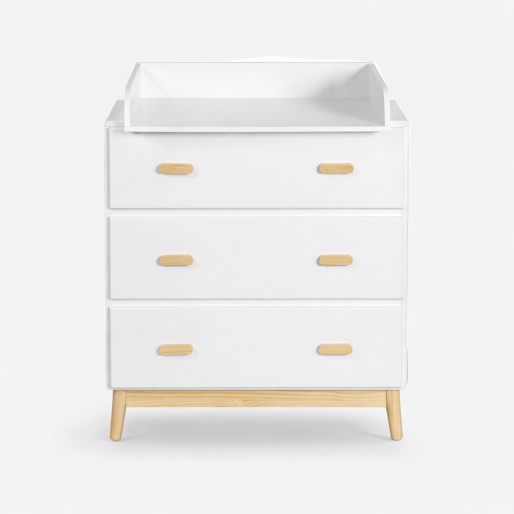 Commode à langer 3 tiroirs Blanc