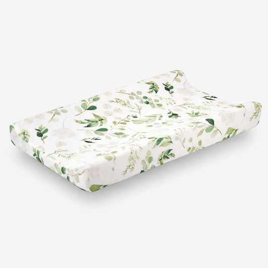 Housse de matelas à langer unisexe Fleur Verte