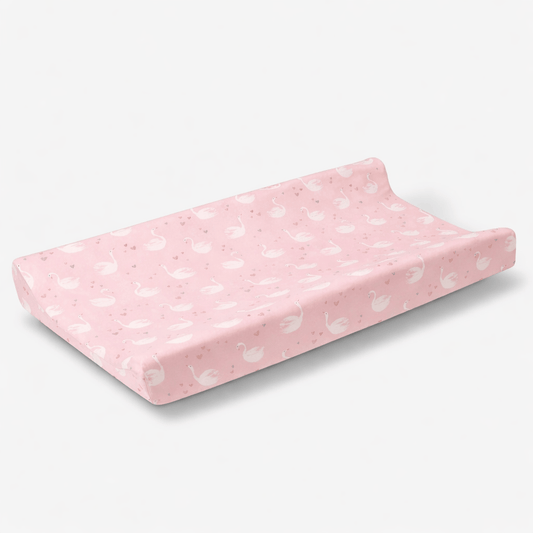 Housse matelas à langer fille Rose