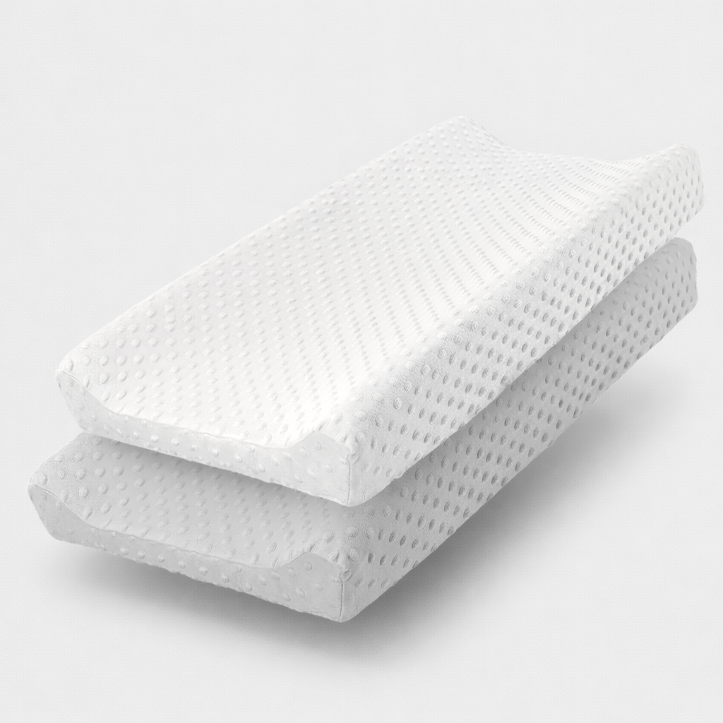 Housse matelas à langer respirante Gris / Blanc