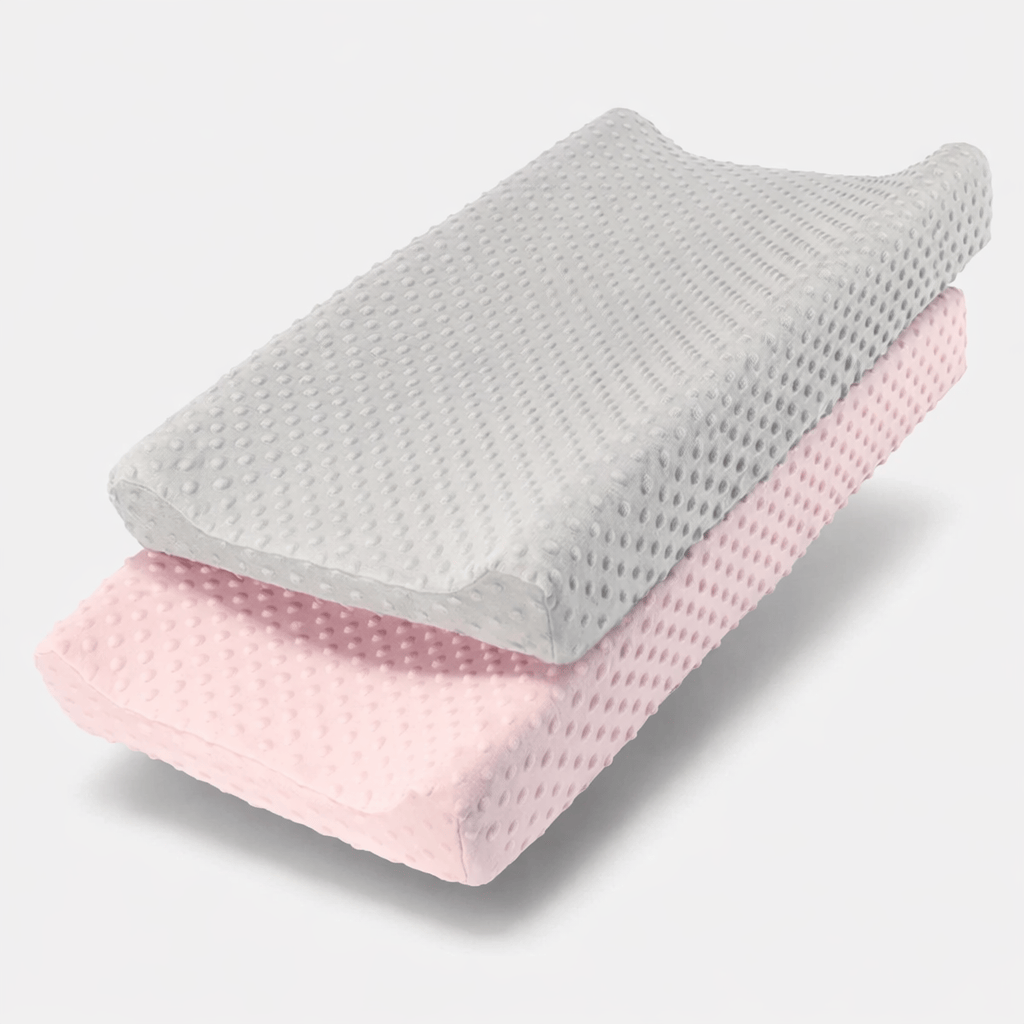 Housse matelas à langer respirante Gris / Rose