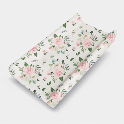 Housse matelas à langer réutilisable Fleurs