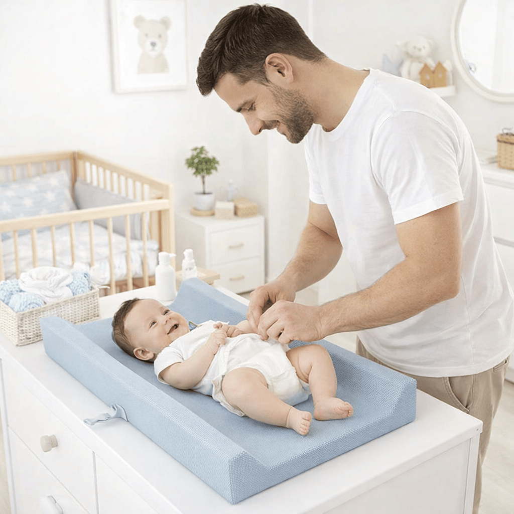 Matelas à langer uni avec sangle