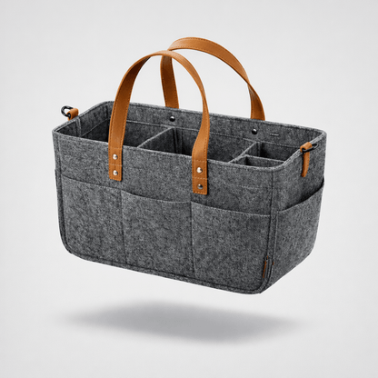 Panier à langer avec poignées Gris foncé