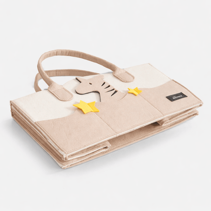 Panier à langer chambre bébé Beige et Blanc