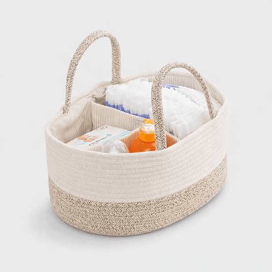 Panier à langer maison Ecru-Beige