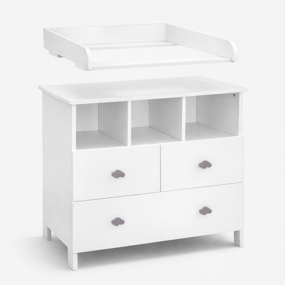 Plan à langer pour commode Blanc