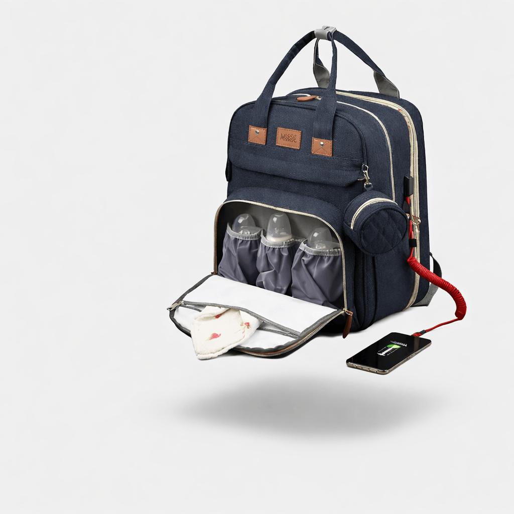 Sac à dos à langer avec lit et moustiquaire