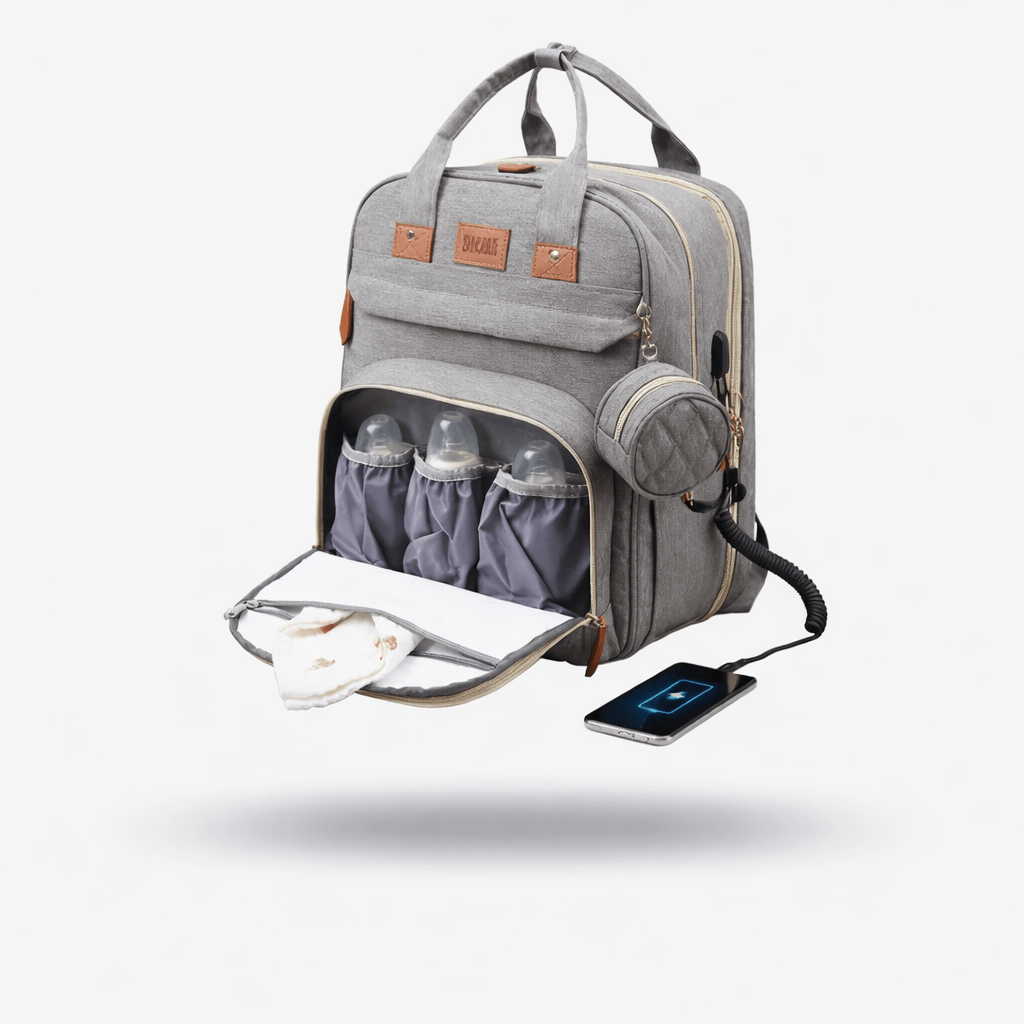 Sac à dos à langer avec lit et moustiquaire