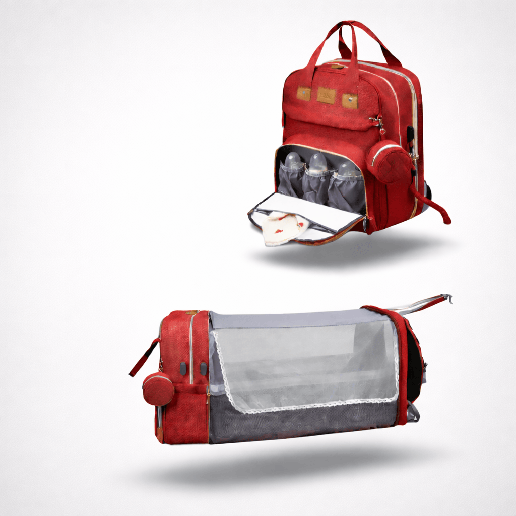 Sac à dos à langer avec lit et moustiquaire