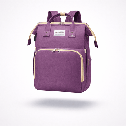 Sac à dos à langer avec lit Violet