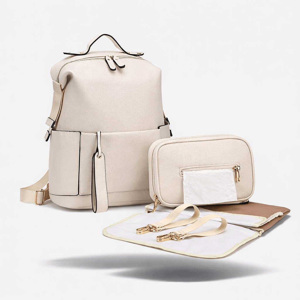 Sac à dos à langer cuir