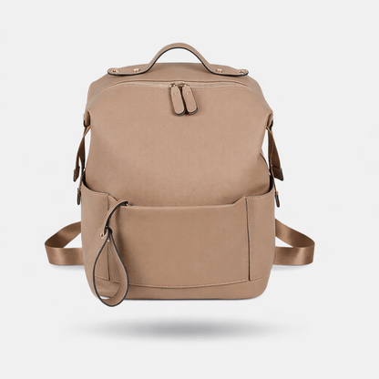 Sac à dos à langer cuir Marron