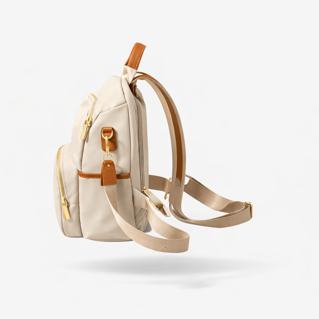 Sac à dos à langer de ville Ecru