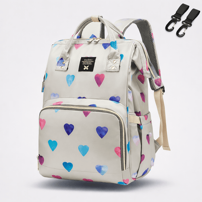 Sac à dos à langer imperméable Gris