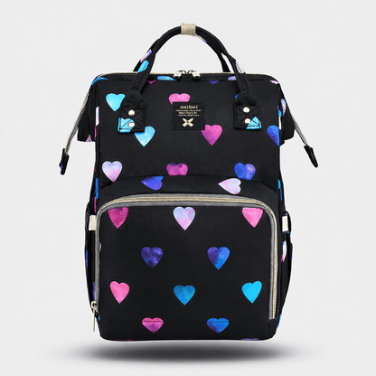 Sac à dos à langer imperméable Noir