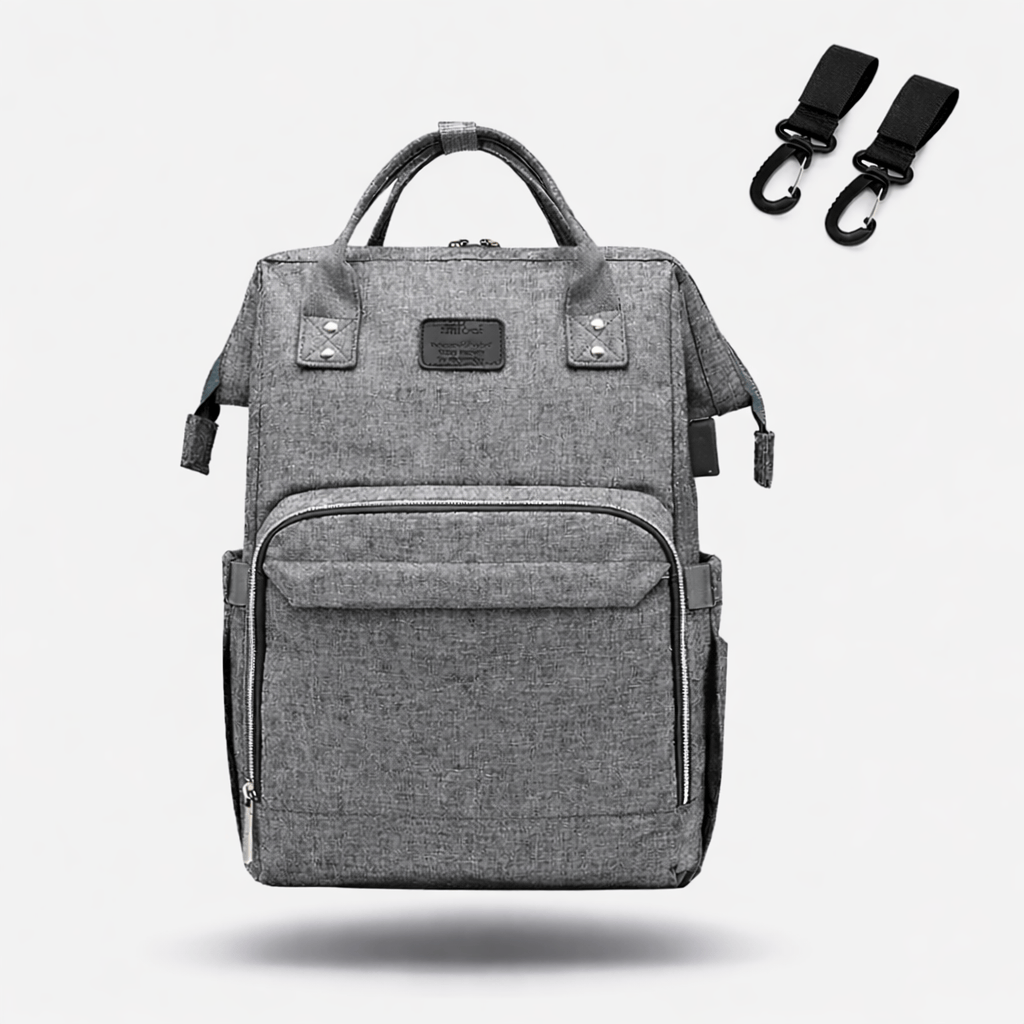 Sac à dos à langer voyage Gris Clair
