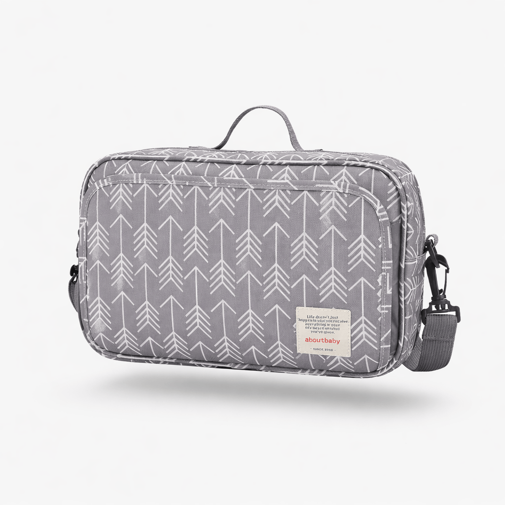 Sac à langer accroche poussette Gris