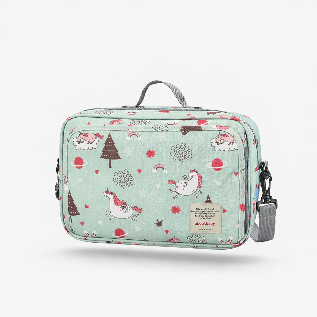 Sac à langer accroche poussette Vert à Licorne