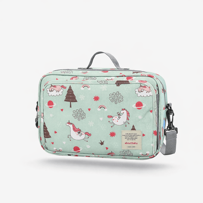 Sac à langer accroche poussette Vert à Licorne