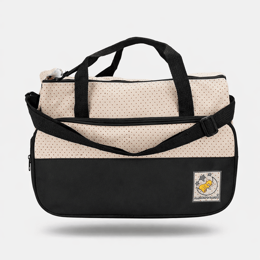 Sac à langer avec accessoires Beige-Noir