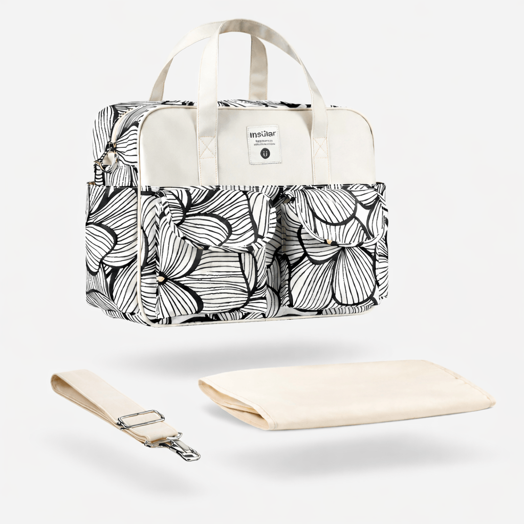 Sac à langer bi-couleur Noir-Blanc