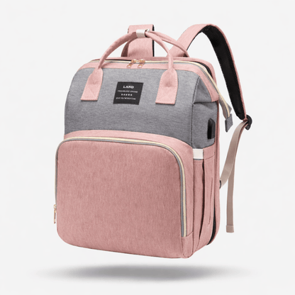 Sac à langer nomade Rose-Gris