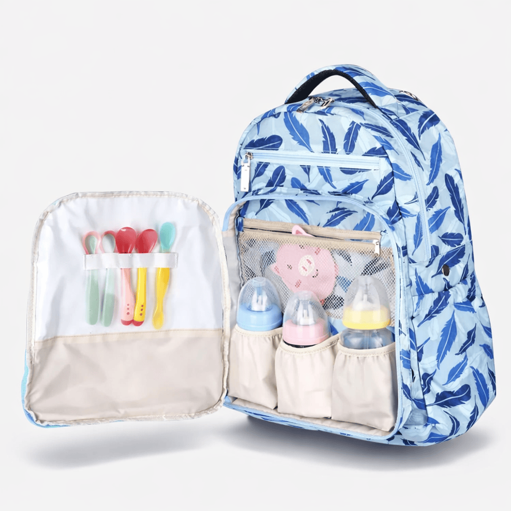 Sac à langer plume Bleu
