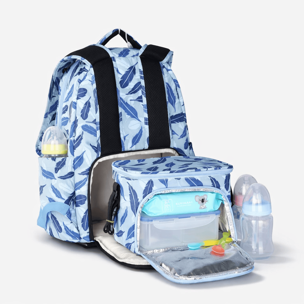 Sac à langer plume Bleu