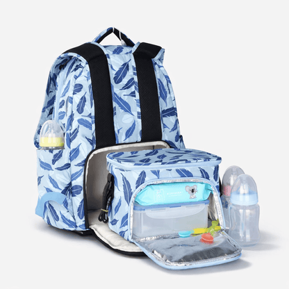 Sac à langer plume Bleu