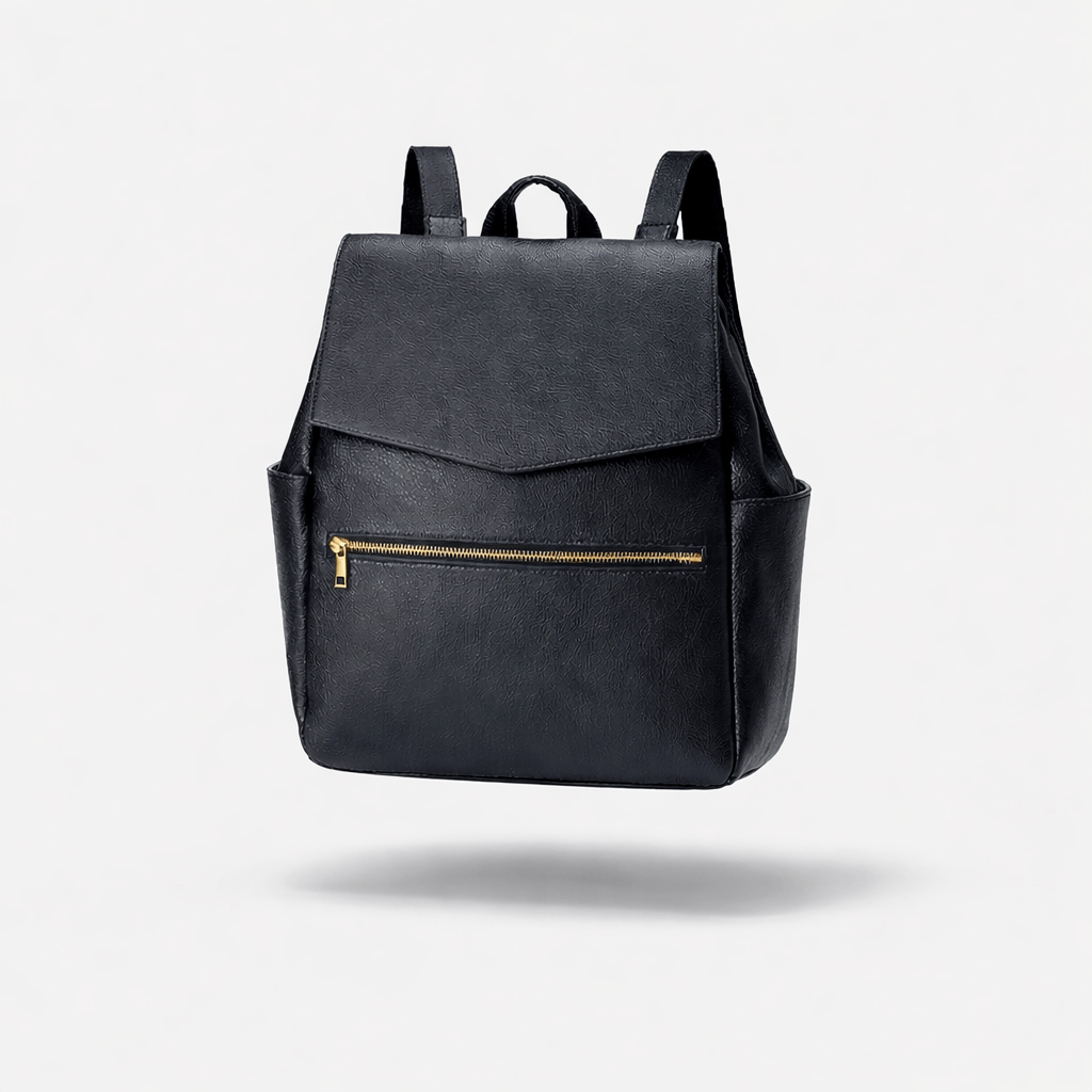 Sac à langer simili cuir Noir