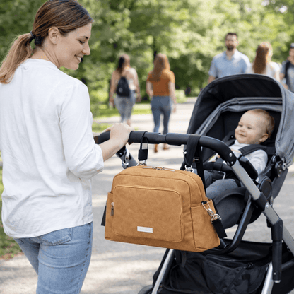 Sac à langer style luxe Marron