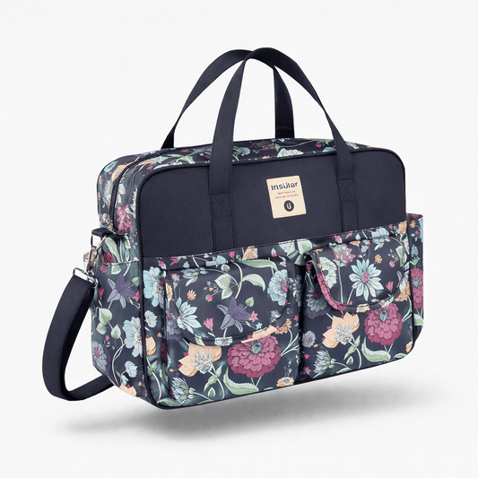 Sac à langer waterproof Fleurs