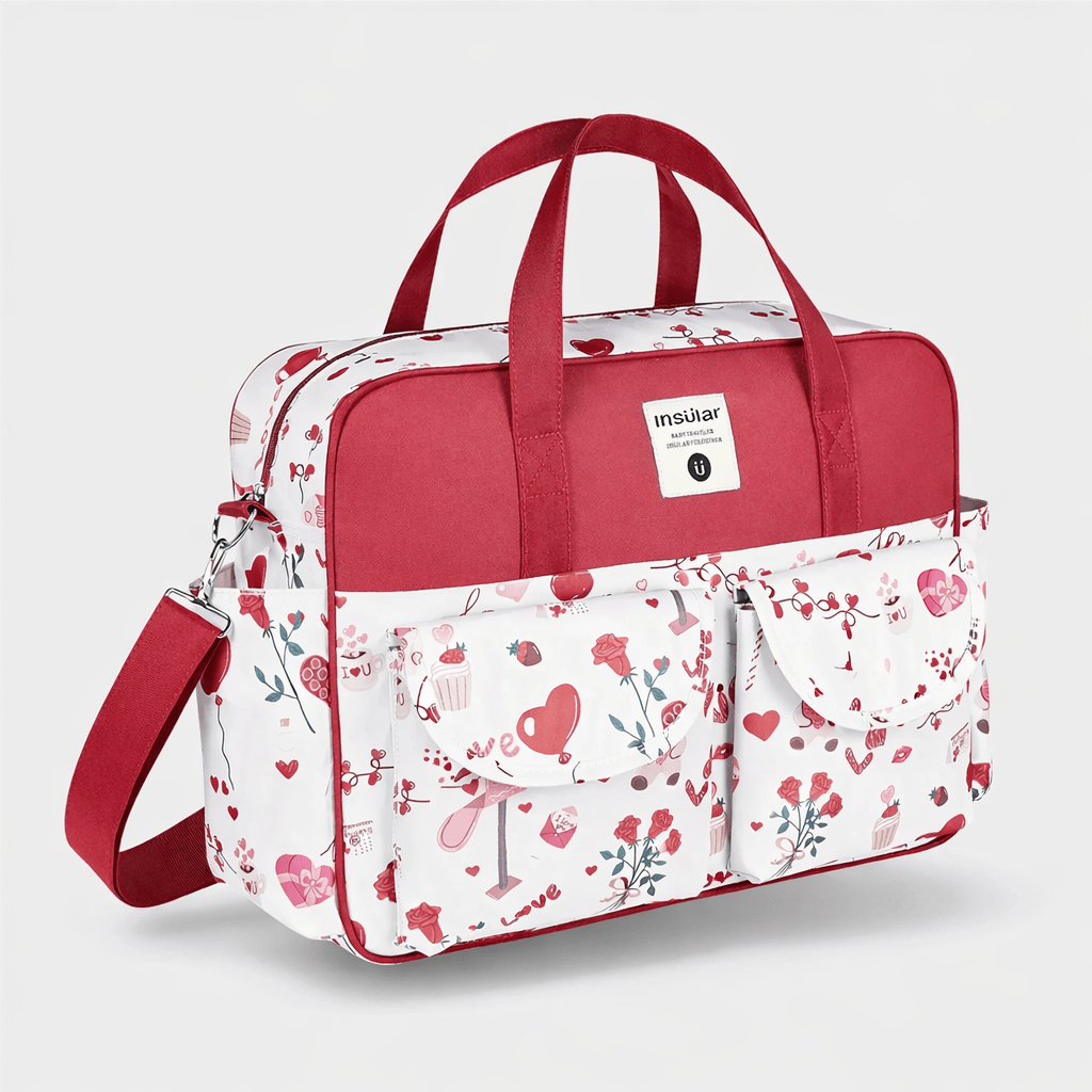 Sac à langer waterproof Roses