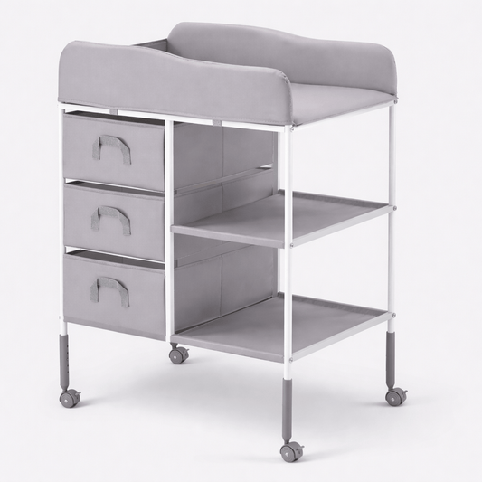 Table à langer 3 tiroirs Gris