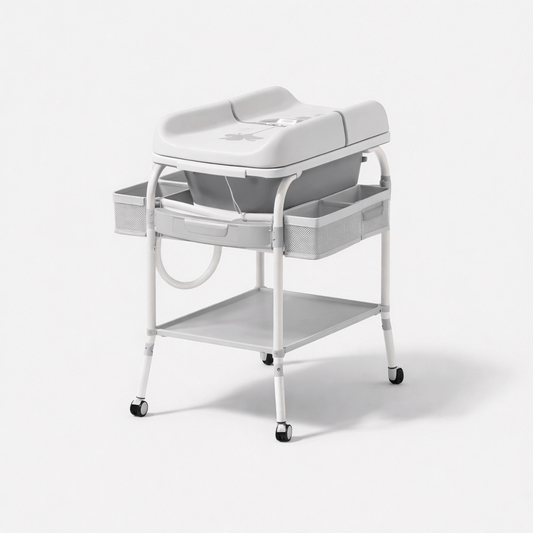 Table à langer avec baignoire intégrée Gris