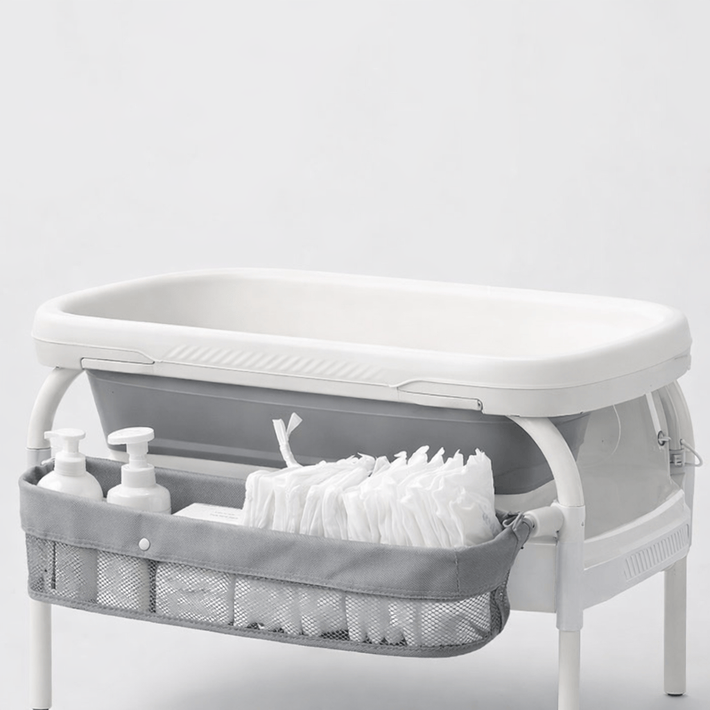 Table à langer avec baignoire intégrée Gris