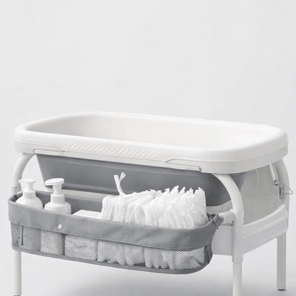 Table à langer avec baignoire intégrée Gris