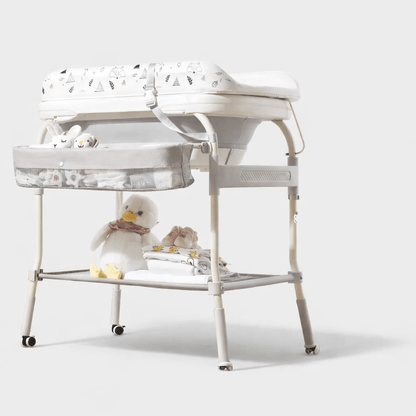 Table à langer avec baignoire intégrée Gris