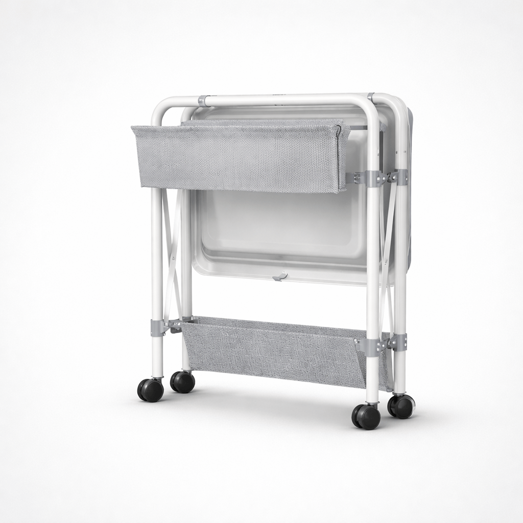 Table à langer avec paniers latéraux Métal