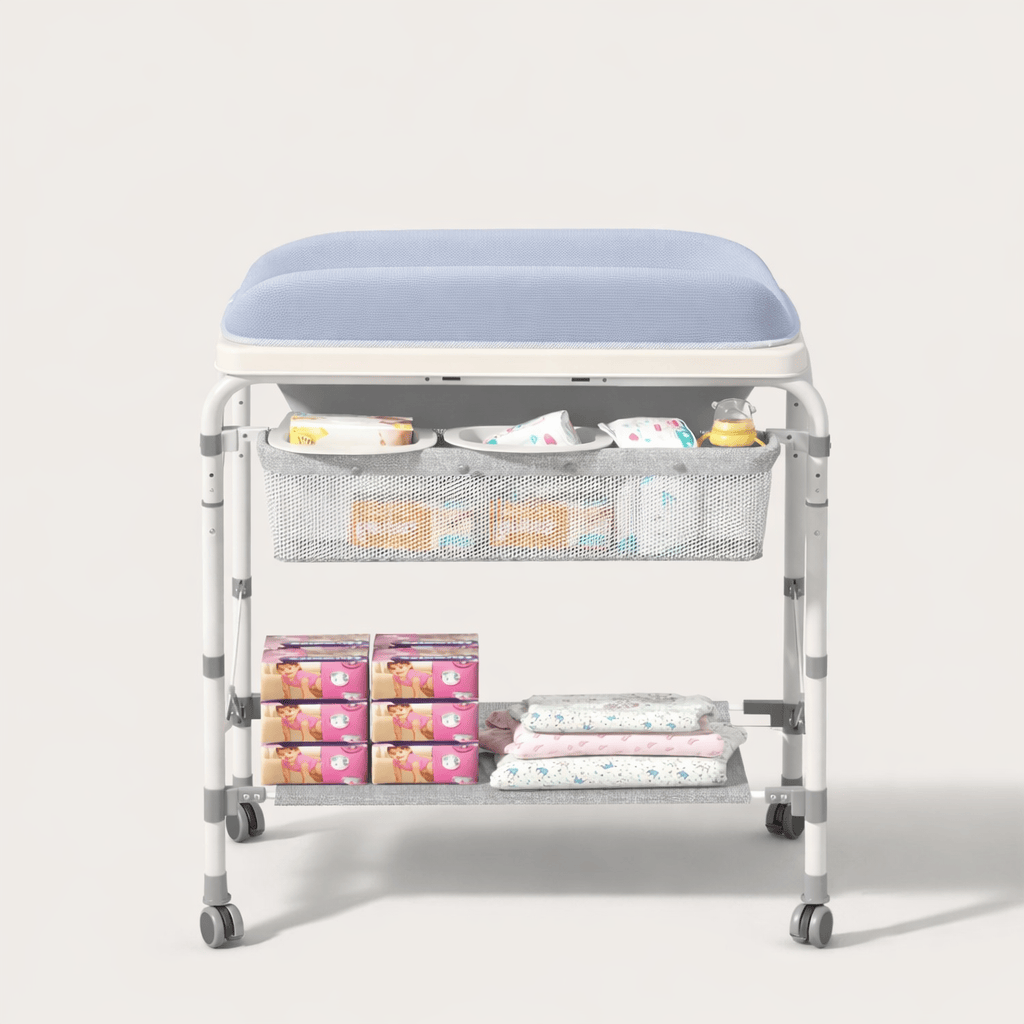 Table à langer avec paniers latéraux Métal