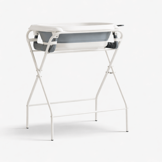 Table à langer avec siège de bain Gris