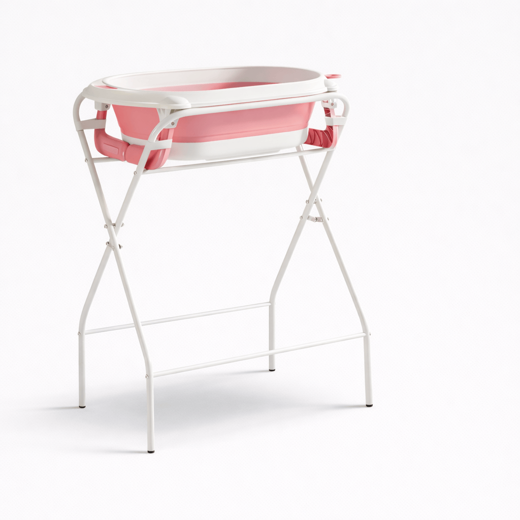 Table à langer avec siège de bain Rose