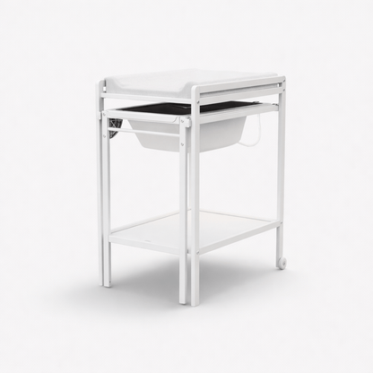 Table à langer blanche avec baignoire Blanc