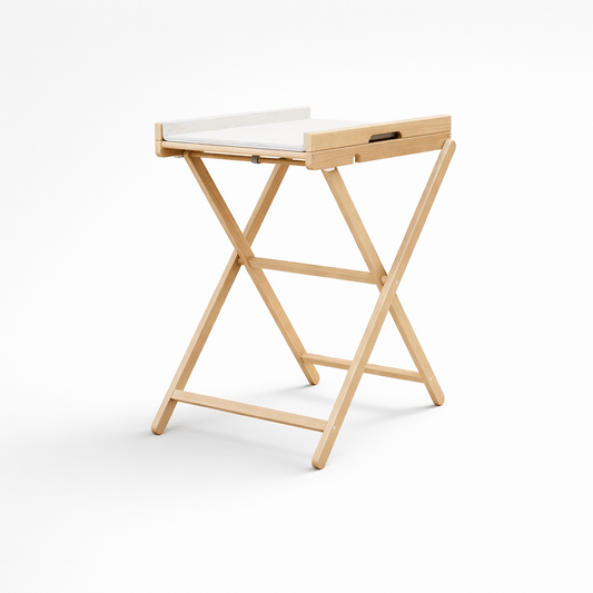 Table à langer pliable en bois Bois naturel