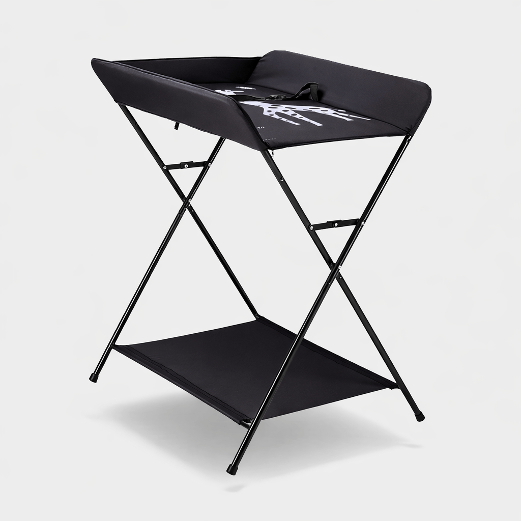 Table à langer pliable noire Noir